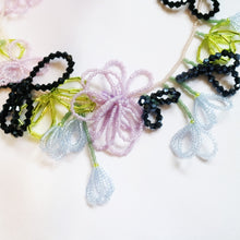 Load image into Gallery viewer, Fantasy Garden - beaded flower necklace with 14k Gold filled clasp
