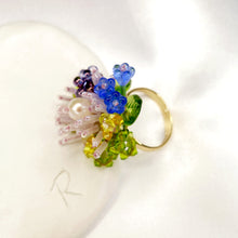 Load image into Gallery viewer, Flower fairy&#39;s magic ring with a pearl - 14k gold plated
