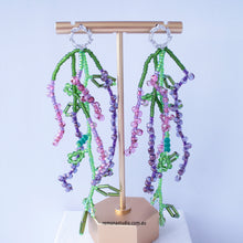Load image into Gallery viewer, Summer flower rain - beaded flower earring studs

