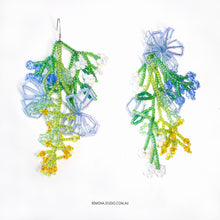 Load image into Gallery viewer, Frigga&#39;s Garden - beaded flower earrings with 925 silver hooks
