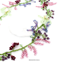 Load image into Gallery viewer, Byzantine Garden beaded flower necklace
