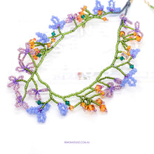Load image into Gallery viewer, Cottage Garden - beaded flower necklace with 14kt Gold-filled Chain
