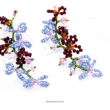 Load image into Gallery viewer, Victoria&#39;s Flower Chain Earrings with 925 silver studs
