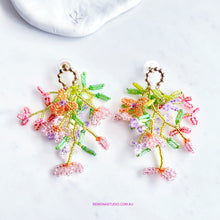 Load image into Gallery viewer, Wonderful summer little wild flowers beaded earring studs
