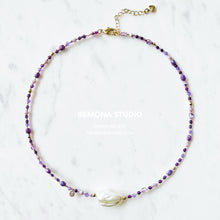 Load image into Gallery viewer, Purple Single Pearl Necklace
